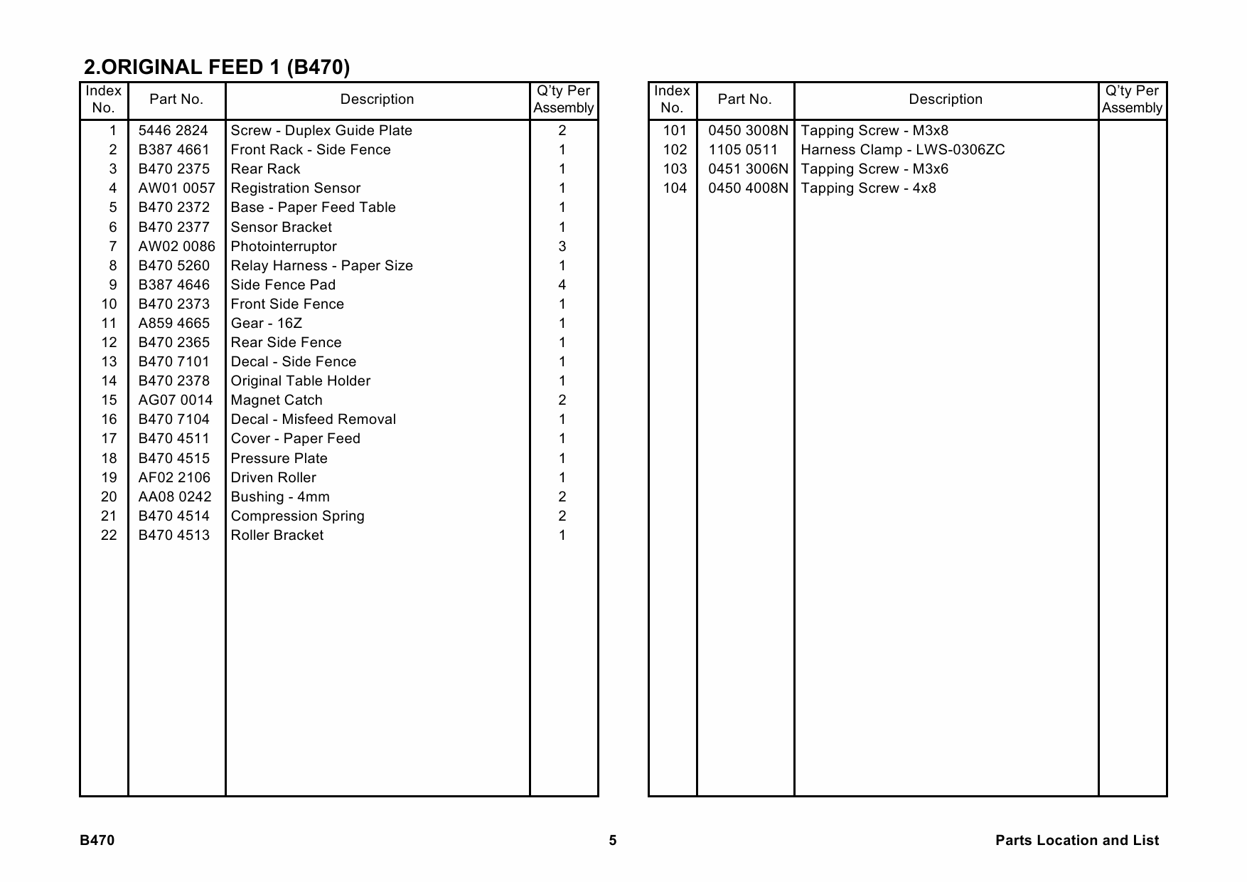 RICOH Options B470 COVER-INTERPOSER-TRAY-TYPE-1075 Parts Catalog PDF download-2